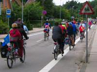 Tandemists on their way to the Lilleskov Tile & Brickworks museum